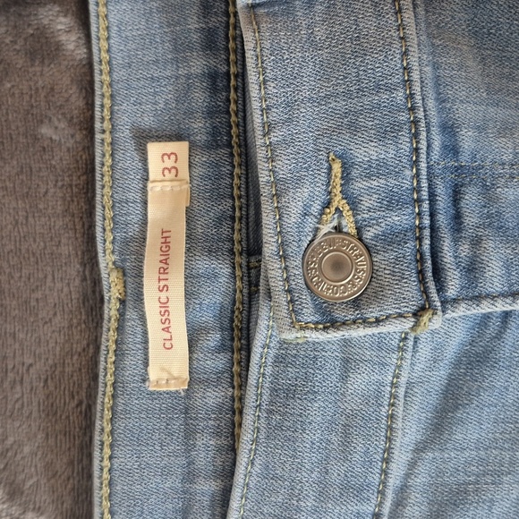 Levi's Classic Straight 33 Blue Denim Pants - Picture 3 of 6
